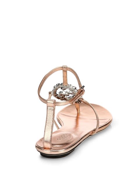 gucci crystal flat sandals|Gucci sandals original.